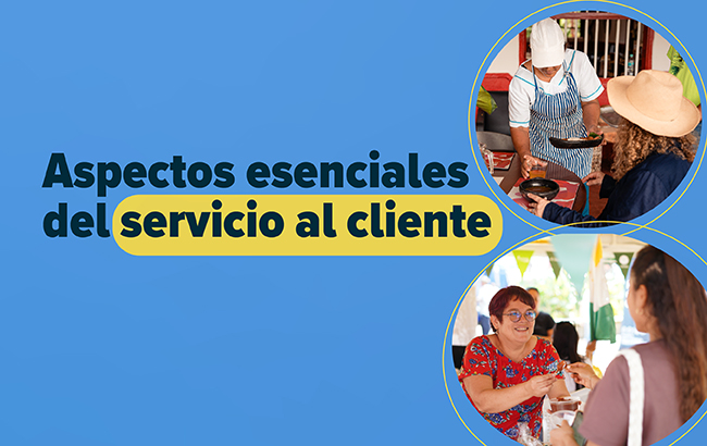 Dos personas atendiendo sus clientes